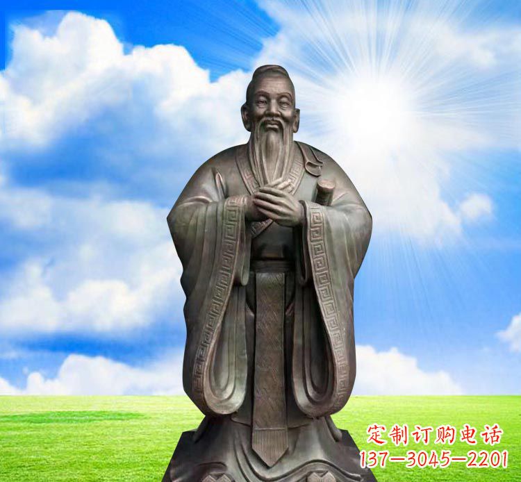 安阳孔子铜雕，传承传统文化的艺术鉴赏