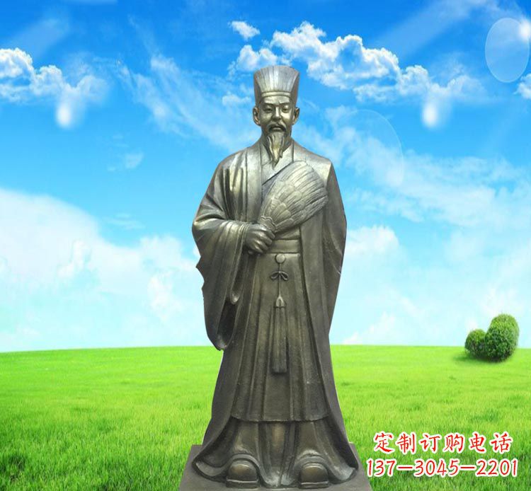 安阳精致经典,让您体验古代名人诸葛亮的魅力——诸葛亮铜雕