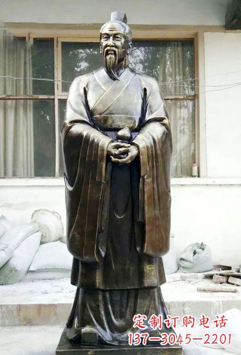 安阳精美扁鹊铜像,精雕细琢,展现古典之美