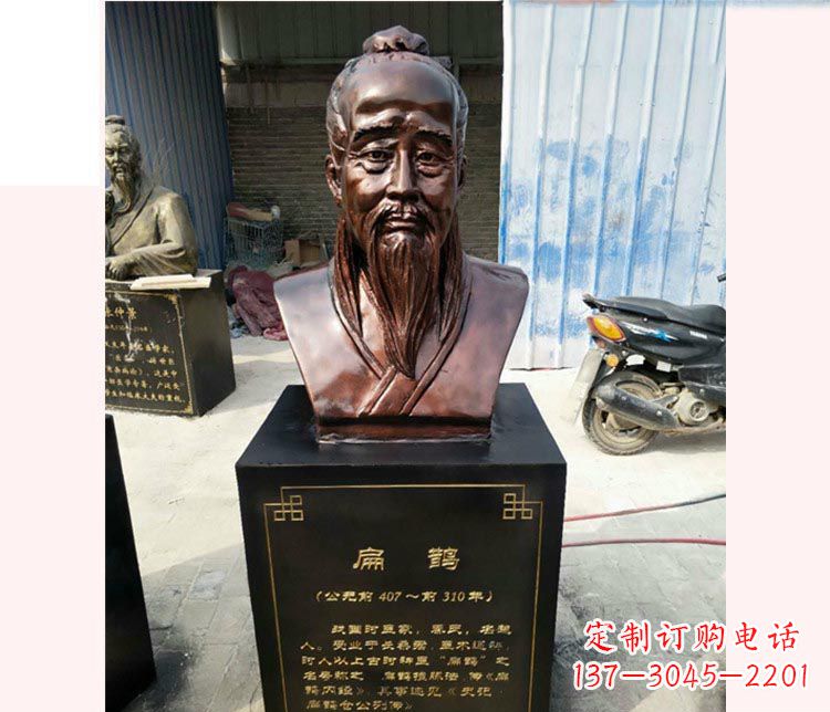 安阳铸造古代名医扁鹊胸像,展现生命的传承之美