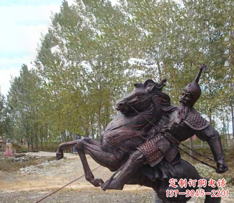 安阳古典风格骑马人物雕塑