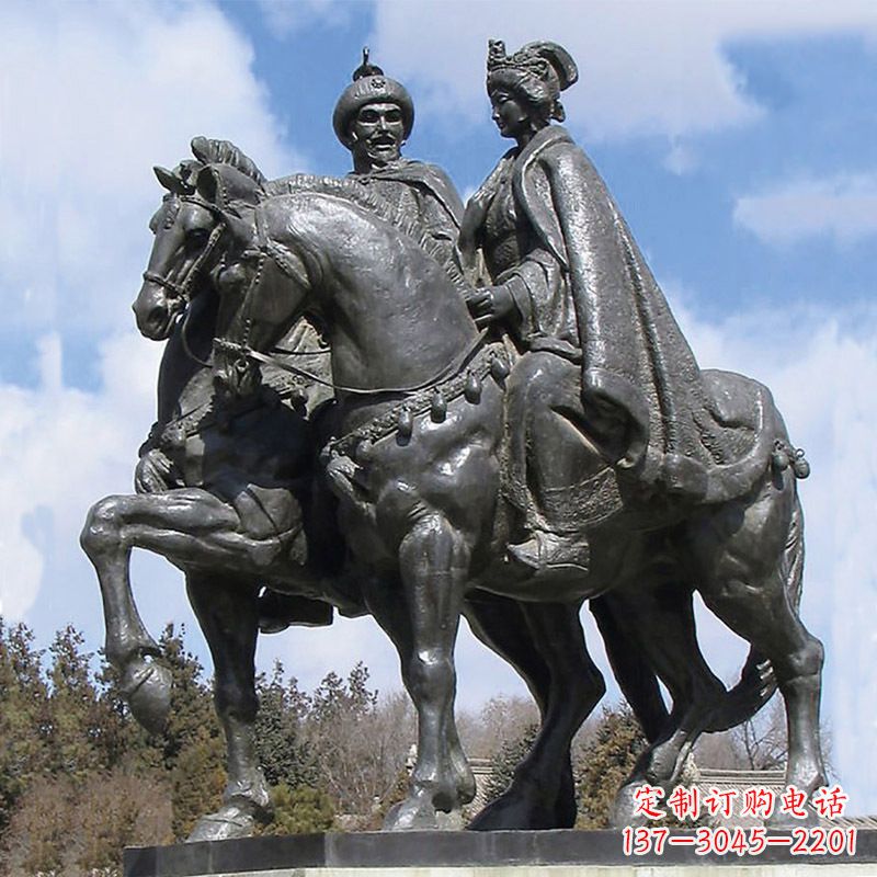 安阳古代风采:王昭君骑马雕塑