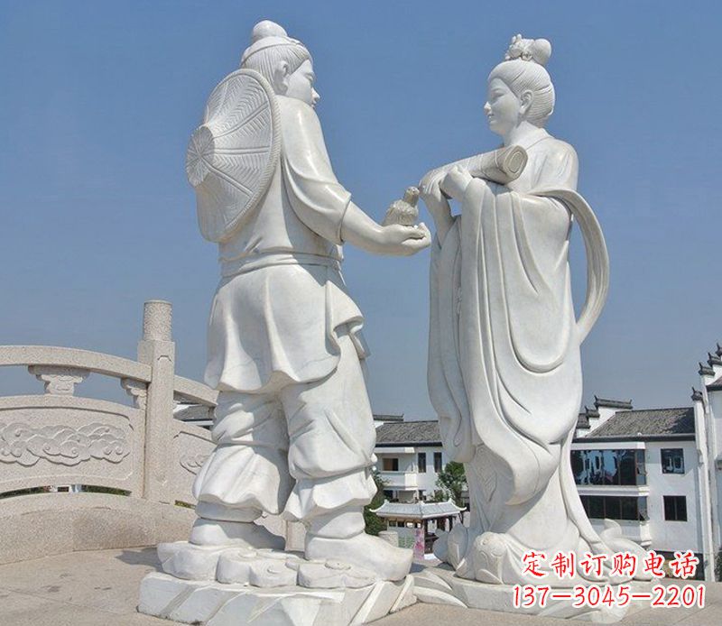 安阳唯美古典,传统牛郎织女石雕