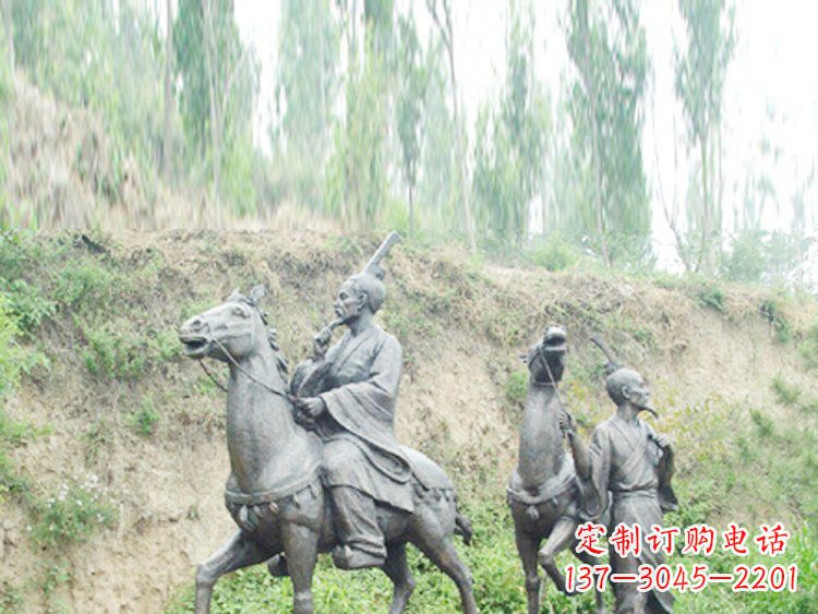 安阳中领雕塑|传承古老传统:古代人物骑马铜雕