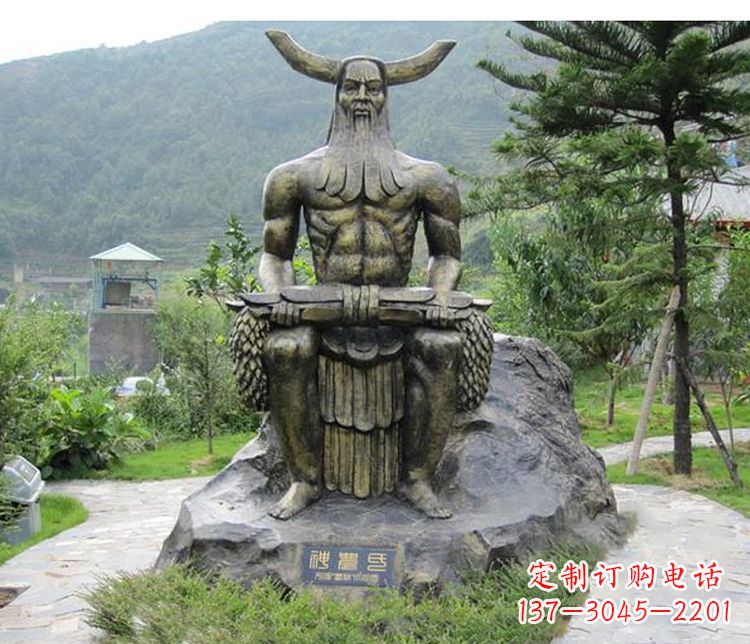 安阳传承古代文明,为家居装饰点缀伏羲铜雕