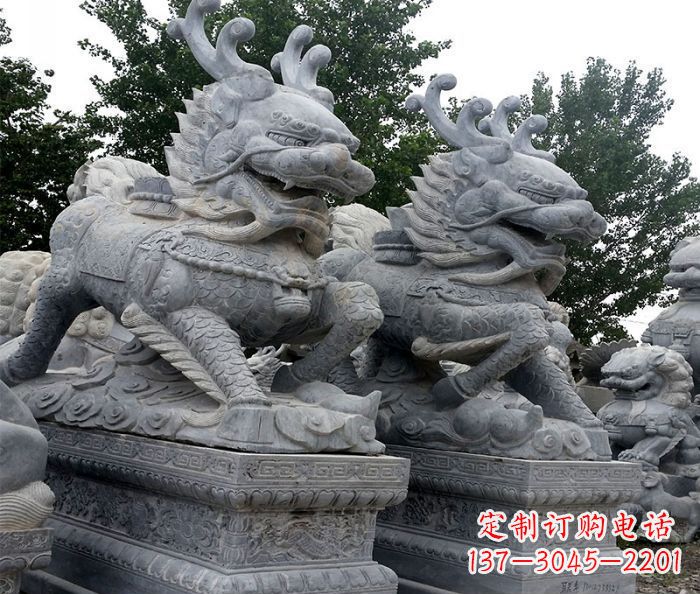 安阳古典精美麒麟雕塑