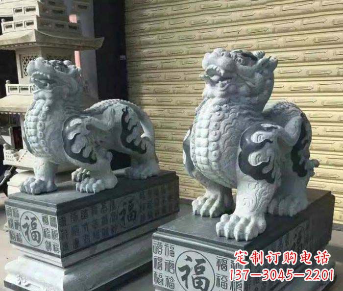 安阳传承经典的古典貔貅石雕