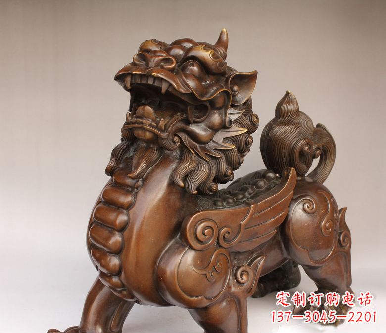 安阳古代神兽貔貅铜雕