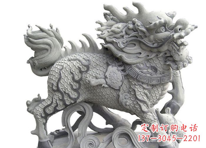 安阳中领雕塑|精美古典麒麟雕塑