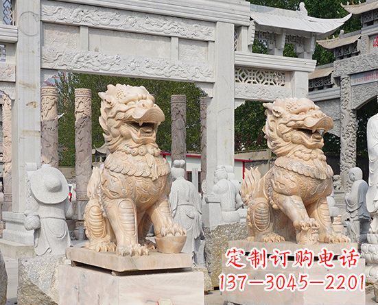 安阳古典神麒麟石雕,传承古老文化