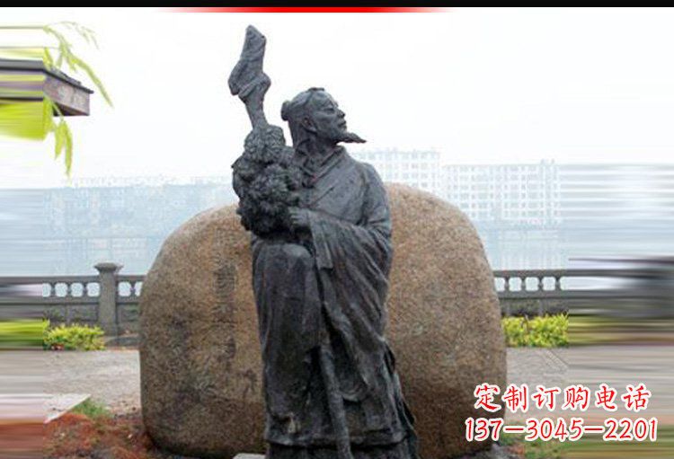 安阳传承古代文化,陶渊明雕塑悠久记忆