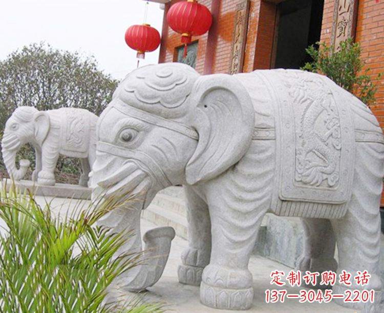 安阳传统古典石雕大象