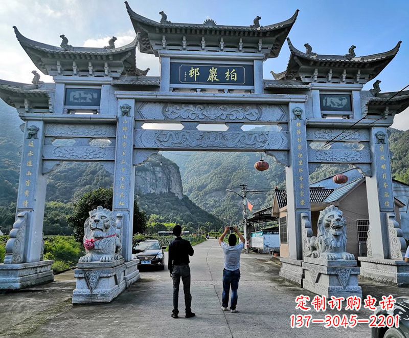 安阳古典牌坊石雕塑