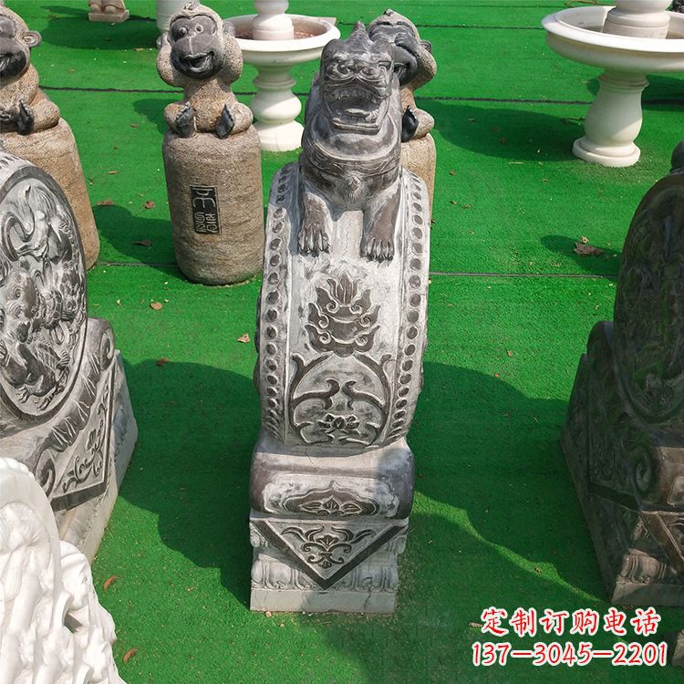 安阳古代石雕狮子门墩雕塑