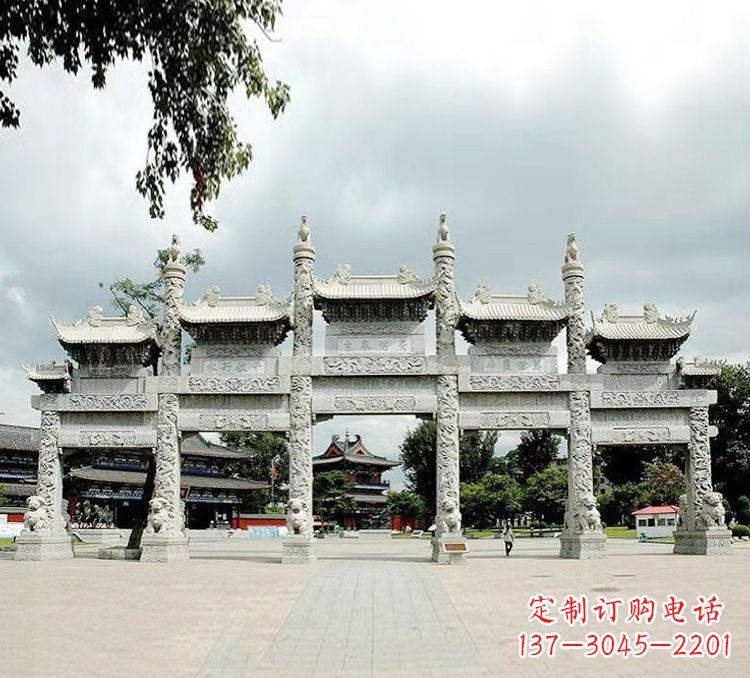 安阳古代石牌坊雕塑