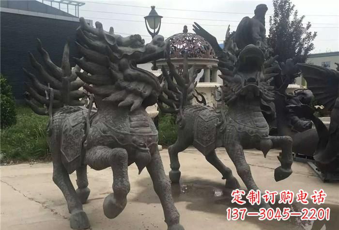 安阳精美的古典铜麒麟雕塑