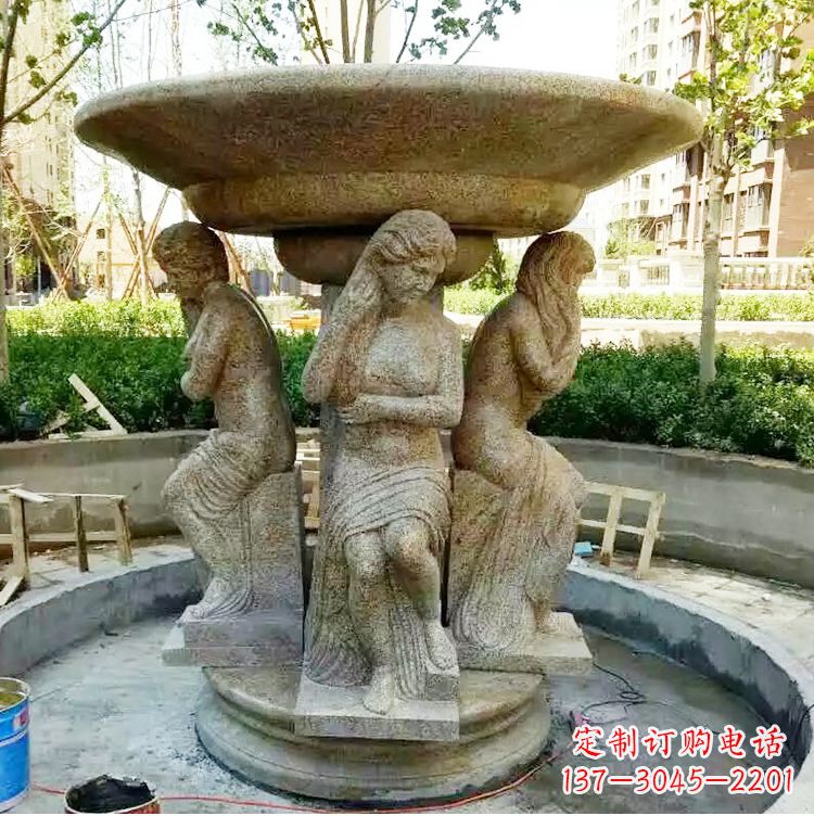 安阳古典石雕喷泉精美雕塑