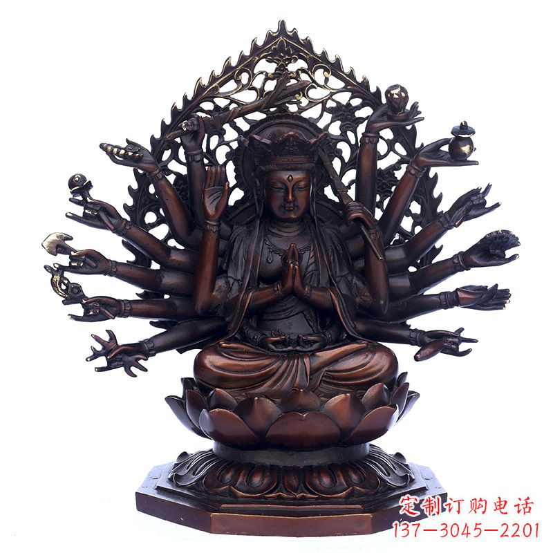 安阳精致古铜观音雕塑