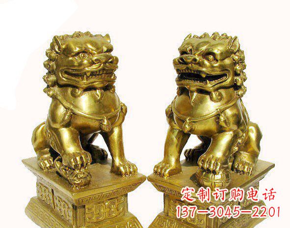 安阳金辉洒美——故宫狮子鎏金铜雕