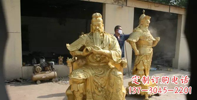 安阳关帝武财神铜雕，瑰丽艺术之美