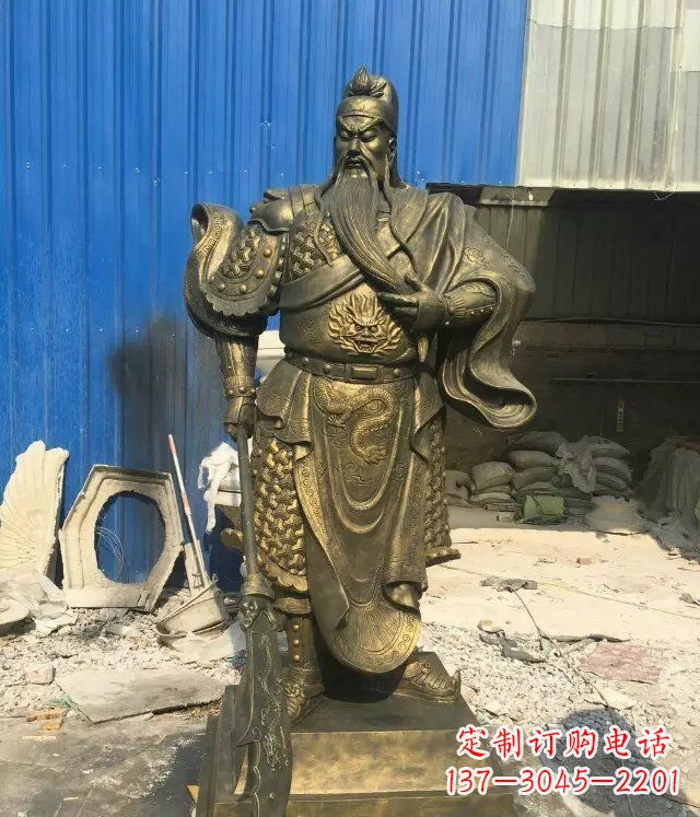 安阳精美雕刻的关公铜雕