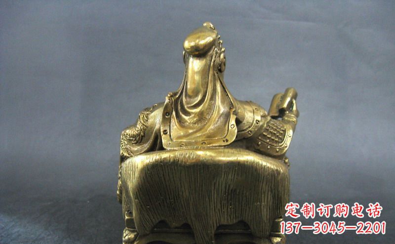 安阳关公读春秋武财神铜雕