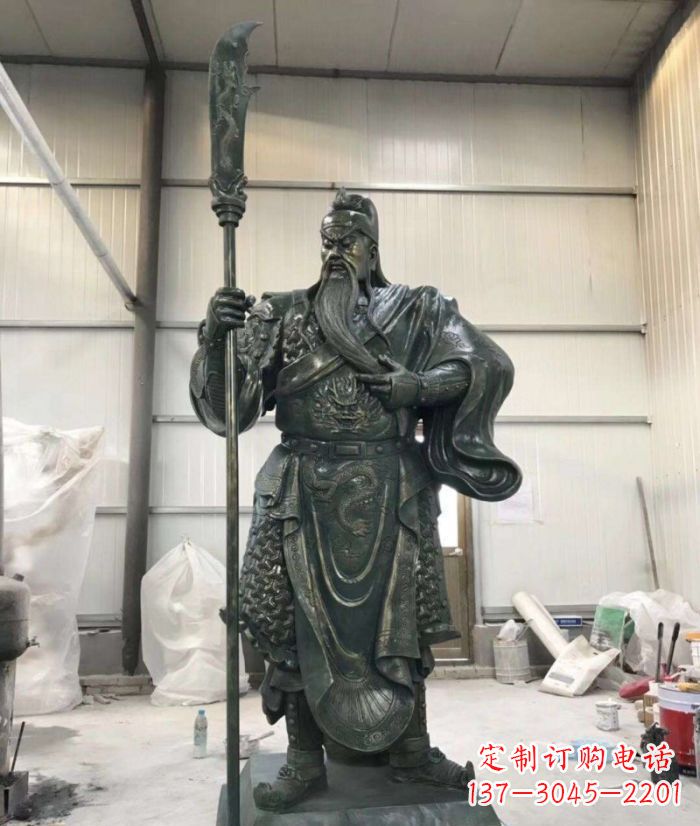 安阳正宗唐朝关公铜雕艺术品