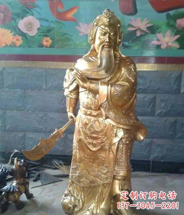安阳精美铜雕关公雕塑