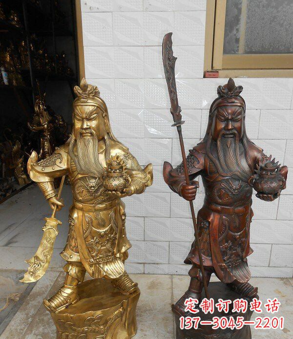 安阳拥有历史韵味的关公武财神铜雕