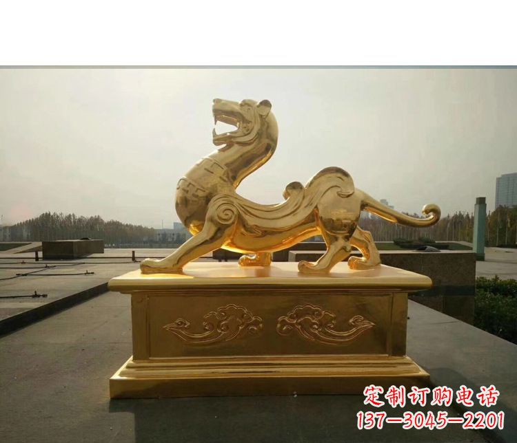 安阳精美雕刻，精致纯铜白虎神兽雕塑
