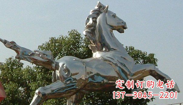 安阳精美不锈钢奔马雕塑