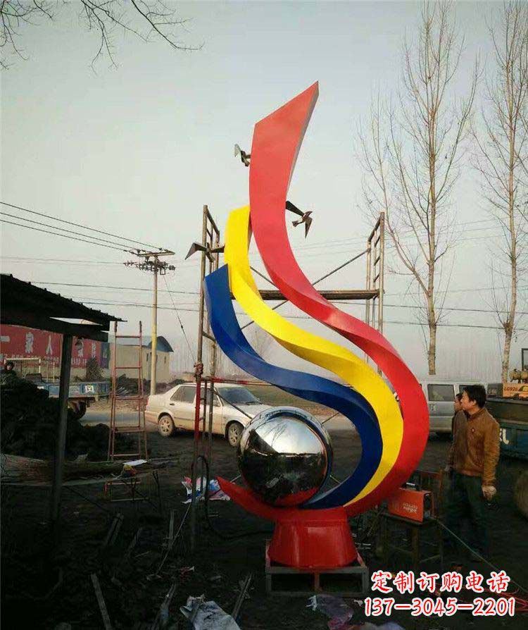 安阳不锈钢彩色凤凰雕塑