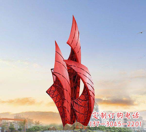 安阳不锈钢抽象船帆雕塑