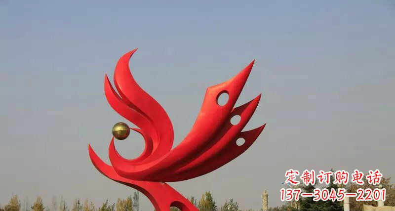 安阳不锈钢手工凤凰雕塑
