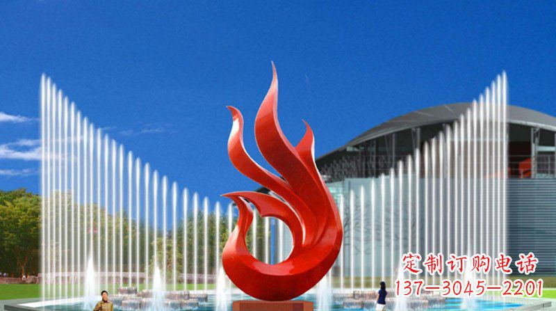 安阳中领雕塑凤凰抽象雕塑，精致品质，提升空间魅力