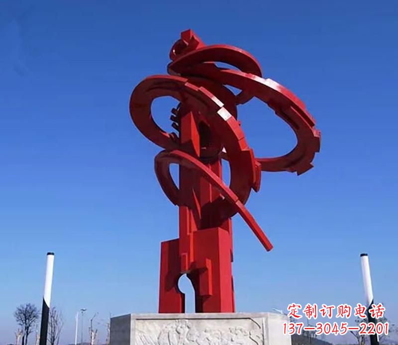 安阳飘带不锈钢抽象雕塑