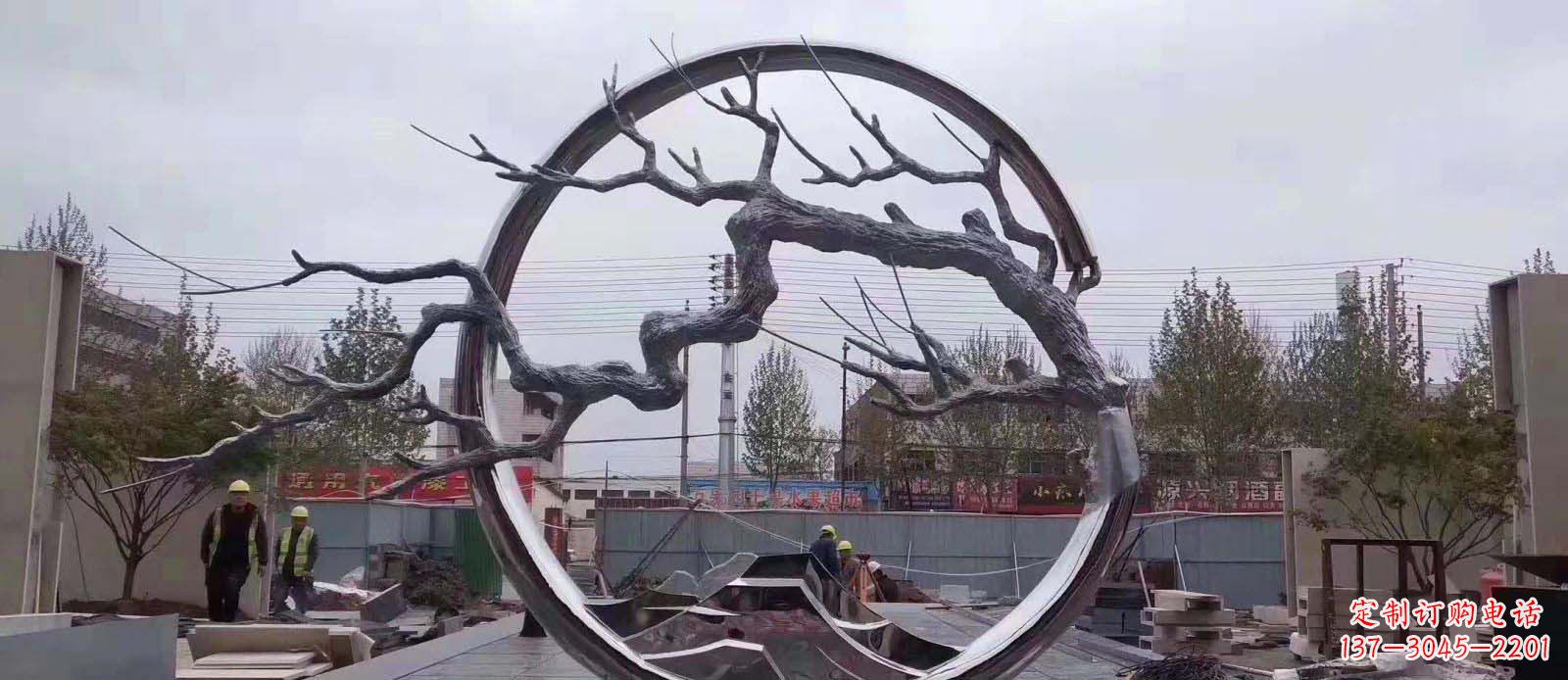 安阳精致不锈钢抽象树枝雕塑