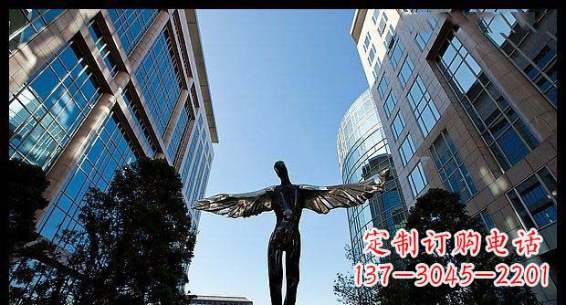 安阳广场不锈钢抽象天使雕塑