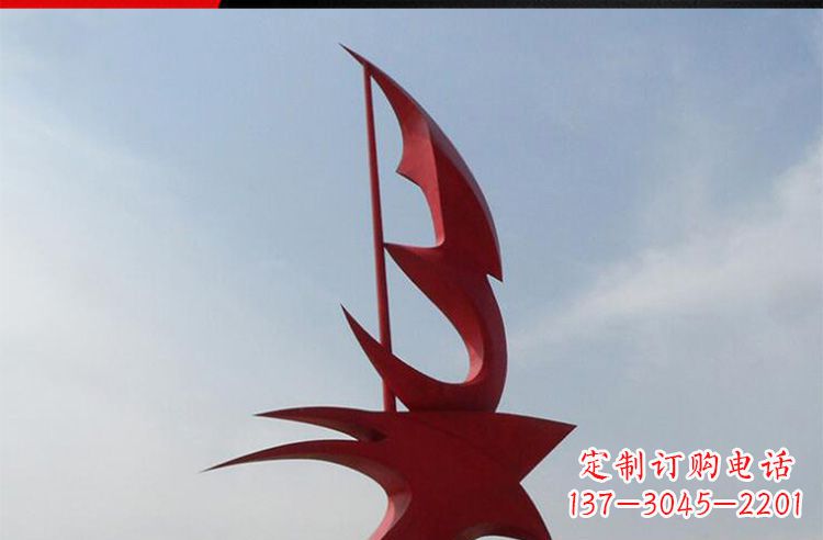 安阳广场不锈钢船帆景观雕塑