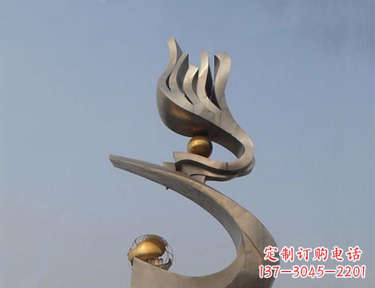 安阳雅致艺术：不锈钢凤凰雕塑