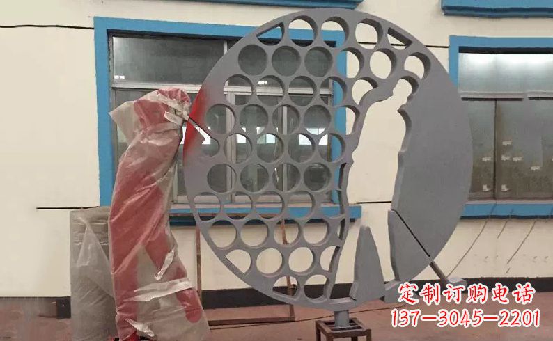 安阳中领雕塑-不锈钢高尔夫球雕塑