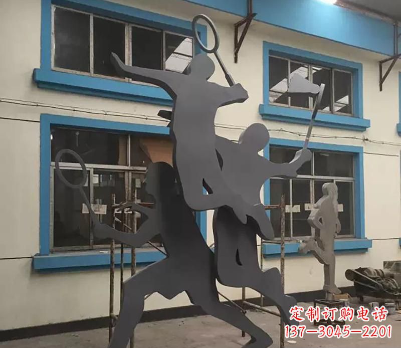 安阳不锈钢羽毛球运动雕塑