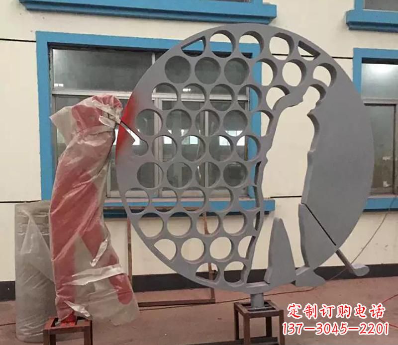 安阳精致现代风格不锈钢高尔夫雕塑