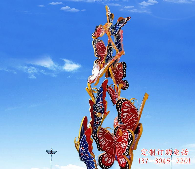 安阳浪漫的不锈钢大型蝴蝶雕塑
