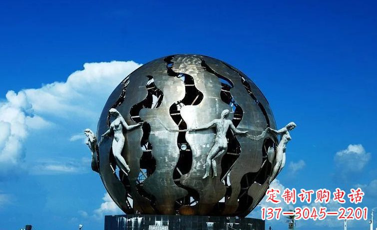 安阳中领雕塑:不锈钢地球雕塑