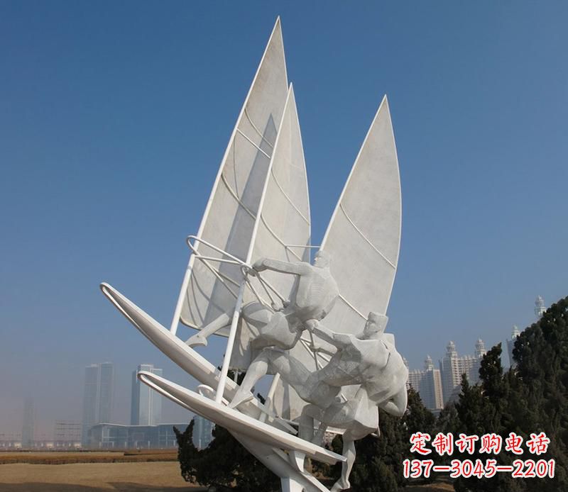 安阳不锈钢帆船比赛运动雕塑