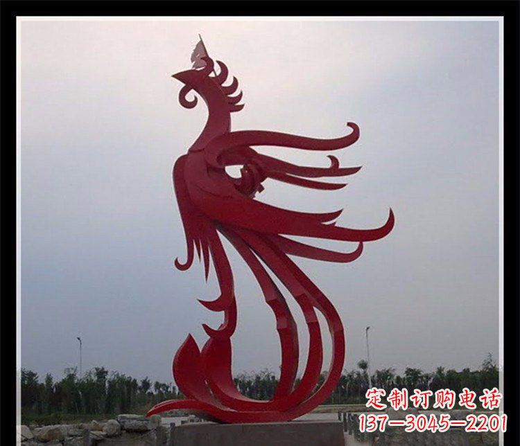 安阳精美不锈钢凤凰雕塑