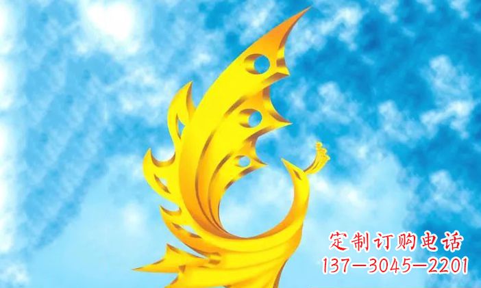 安阳中领雕塑-不锈钢凤凰雕塑