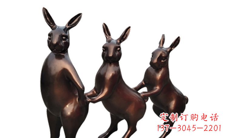 安阳天马行空的不锈钢光面兔子雕塑