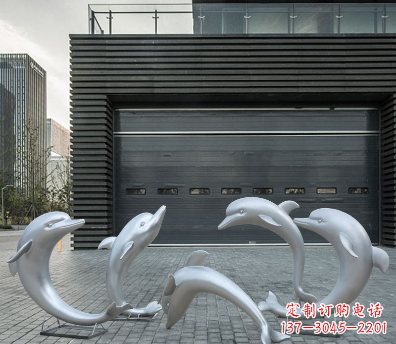 安阳中领雕塑出品，令人惊叹的不锈钢海豚雕塑